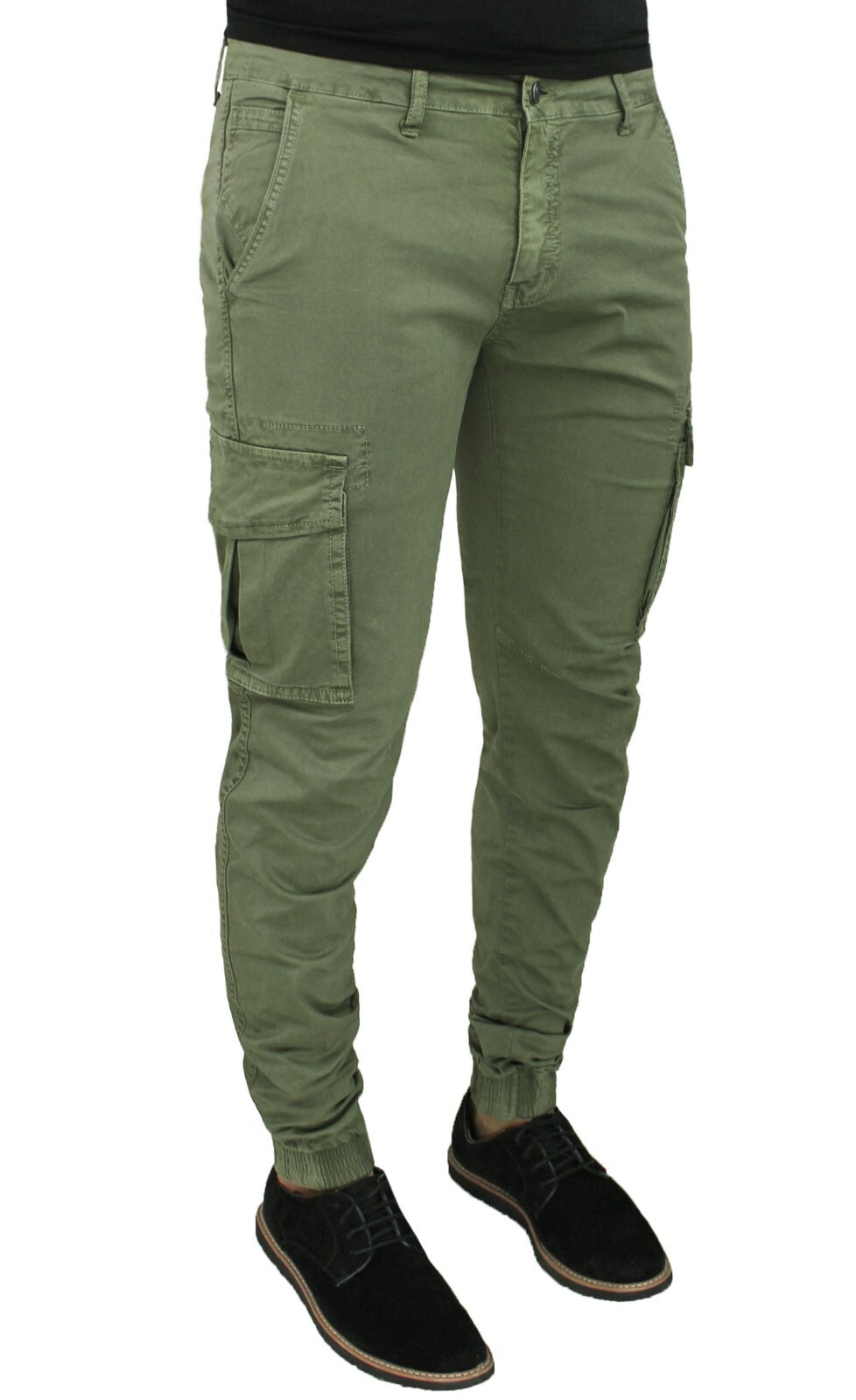 BERNA Pantalone leggero con tasconi 220010 Verde Militare Prezzo 75,00€ -  Estasi Fashion